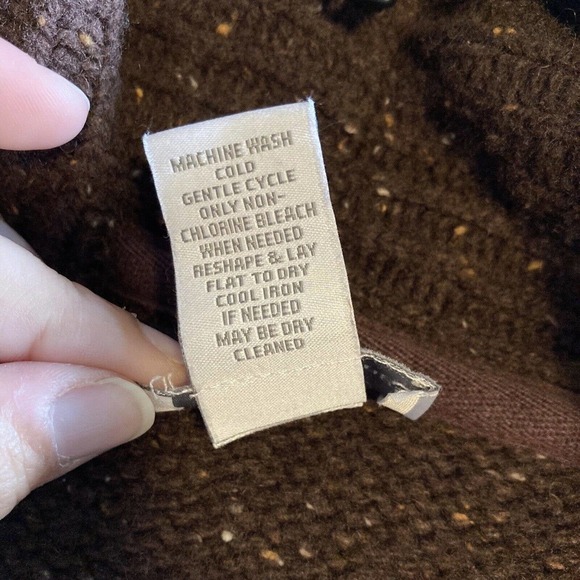 Soft Surroundings M Chateau Cardigan Sweater Duster Brown Wool Cashmere Long - Picture 5 of 7